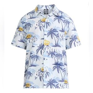 Corona Men's and Big Men's Graphic Woven Resort Shirt